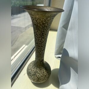 12 in brass vase